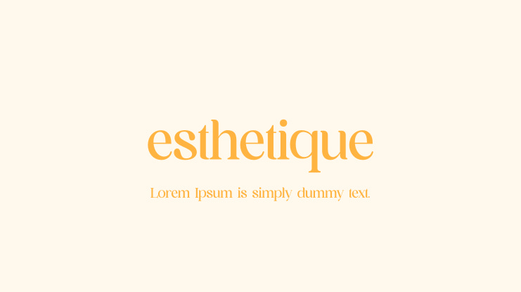 esthetique Font
