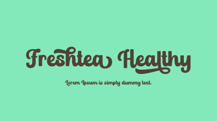 Freshtea Healthy Font