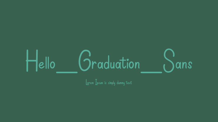 Hello_Graduation_Sans Font