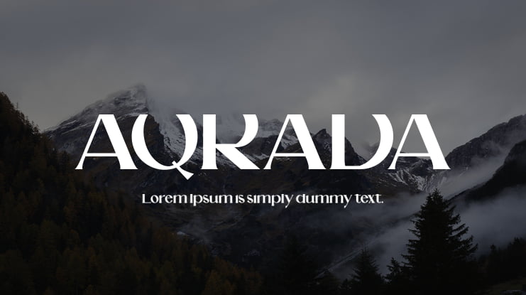AQRADA Font