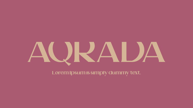 AQRADA Font