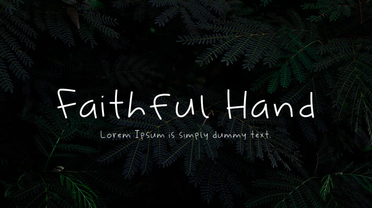 Faithful Hand Font