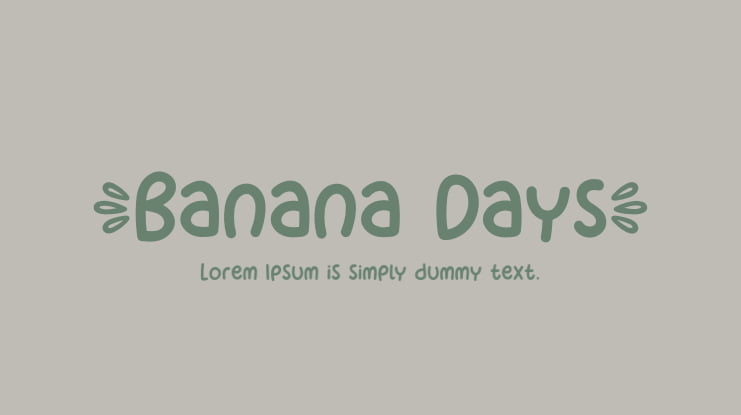 Banana Days Font