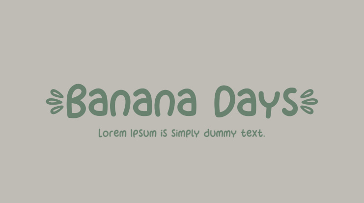 Banana Days Font