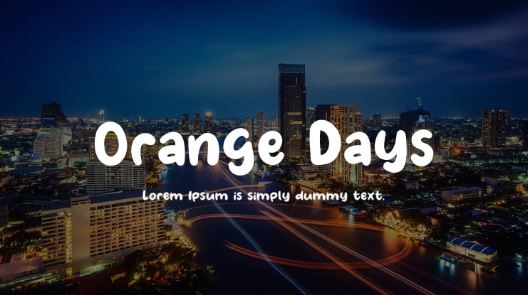 Orange Days Font