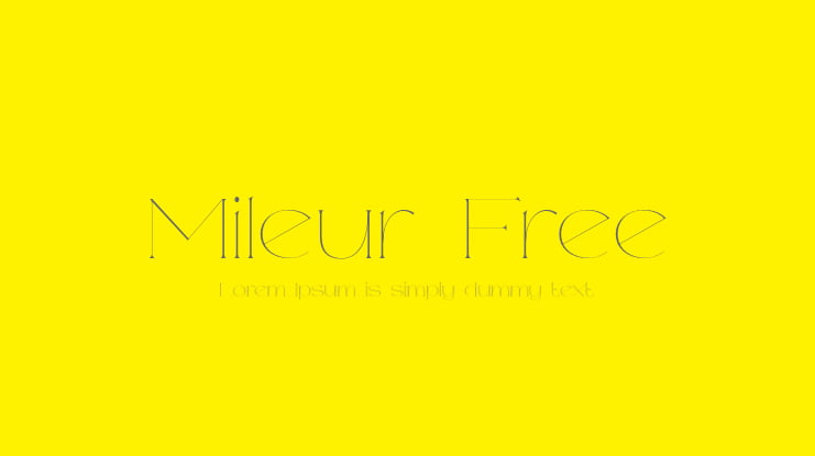 Mileur Free Font Family