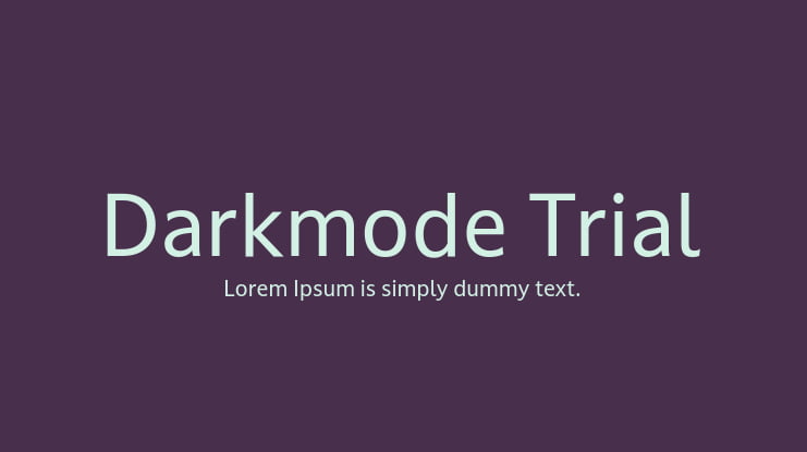 Darkmode Trial Font Family