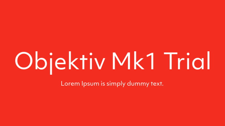 Objektiv Mk1 Trial Font Family