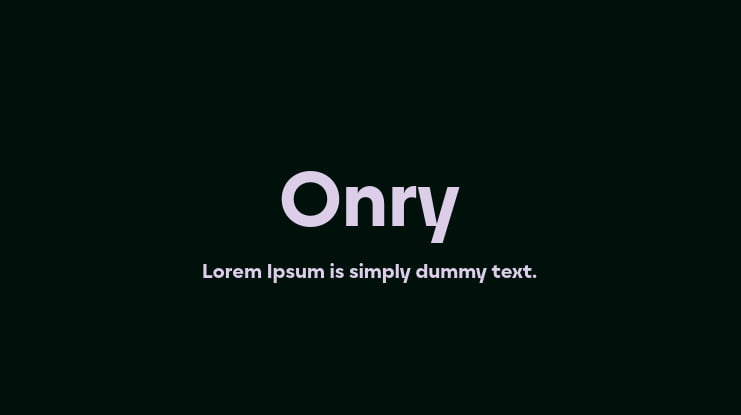 Onry Font