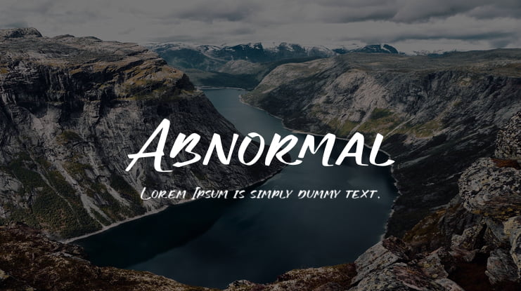 Abnormal Font