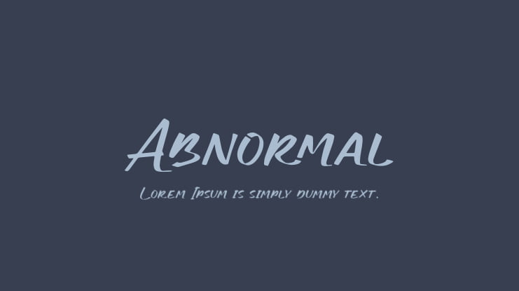 Abnormal Font