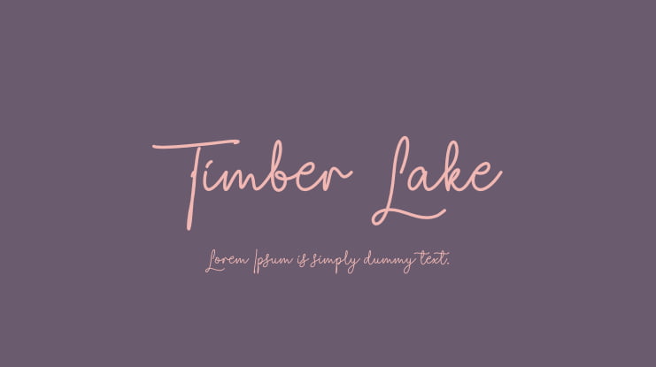 Timber Lake Font