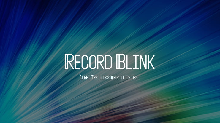 Record Blink Font