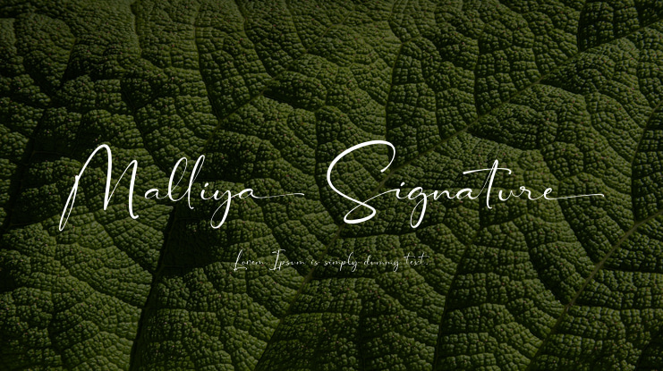 Malliya Signature Font
