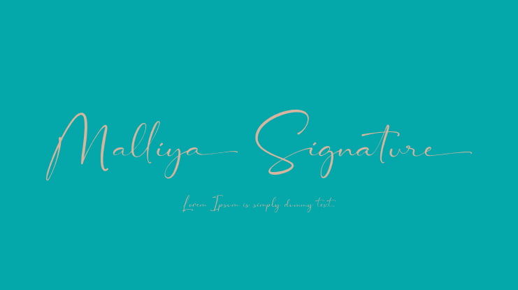 Malliya Signature Font