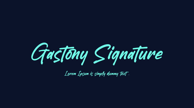 Gastony Signature Font