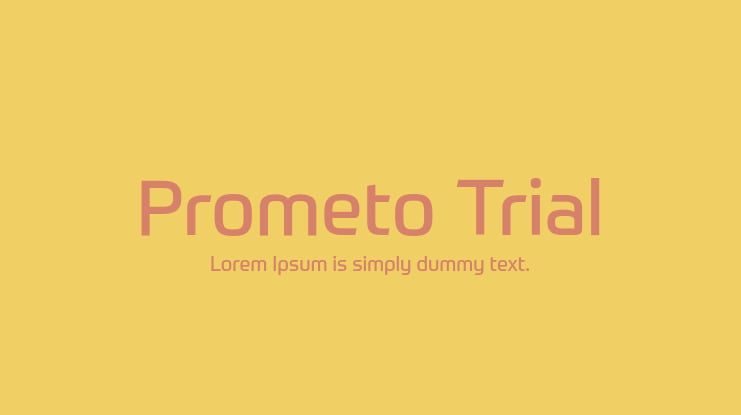 Prometo Trial Font Family