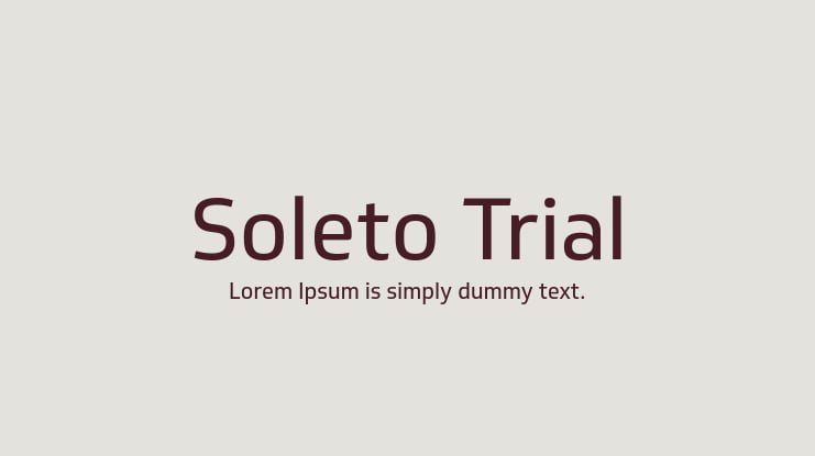 Soleto Trial Font Family