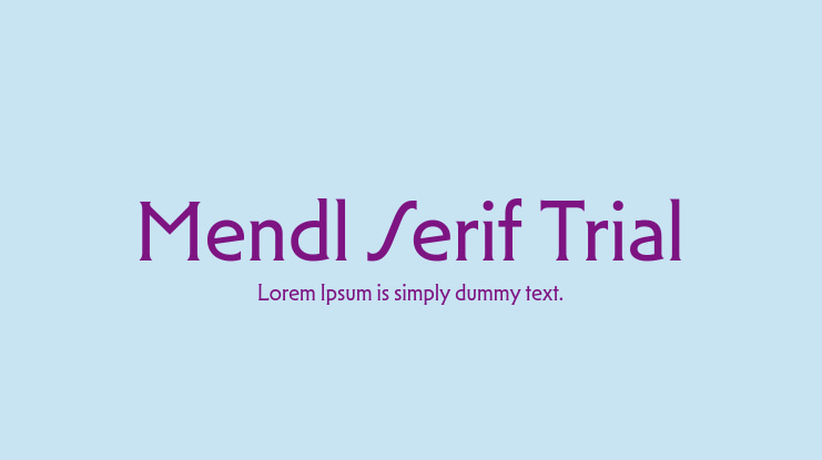 Mendl Serif Trial Font Family