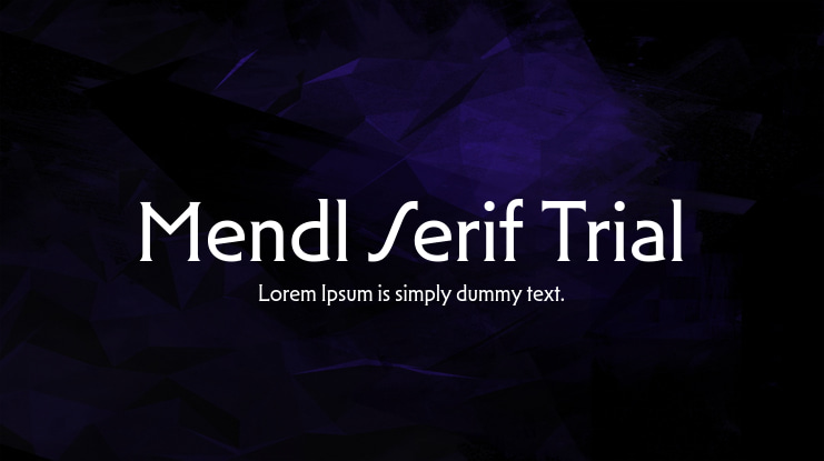 Mendl Serif Trial Font Family