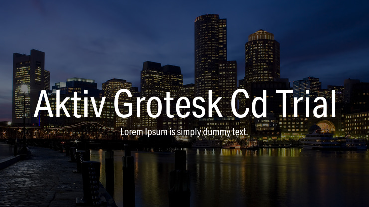 Aktiv Grotesk Cd Trial Font Family