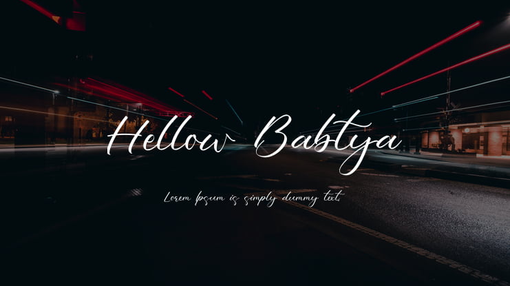 Hellow Babtya Font