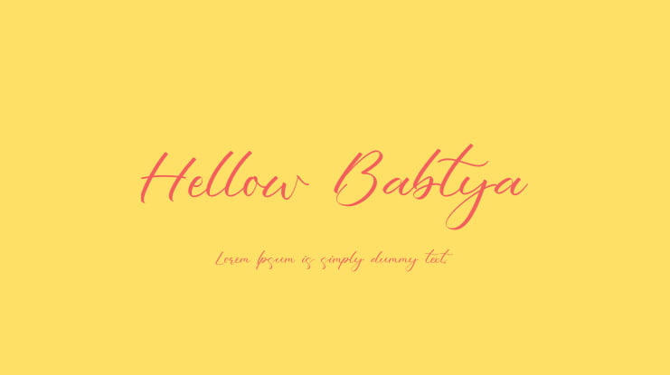 Hellow Babtya Font
