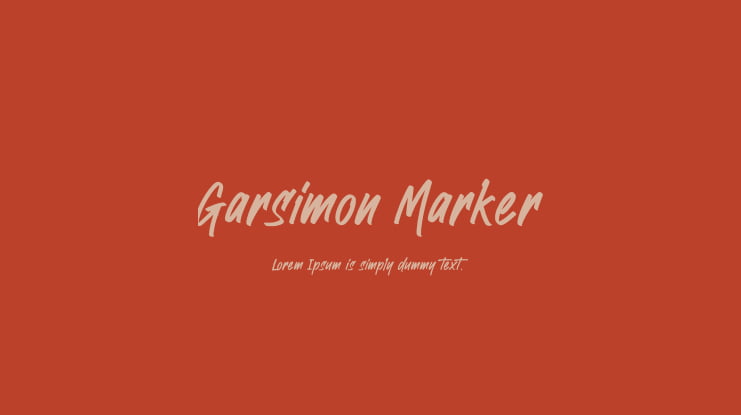 Garsimon Marker Font