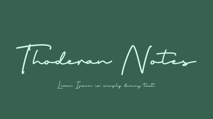 Thoderan Notes Font