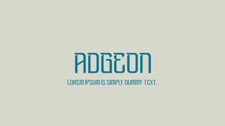 ADGEON Font