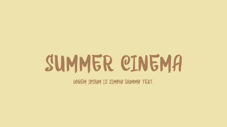 Summer Cinema Font