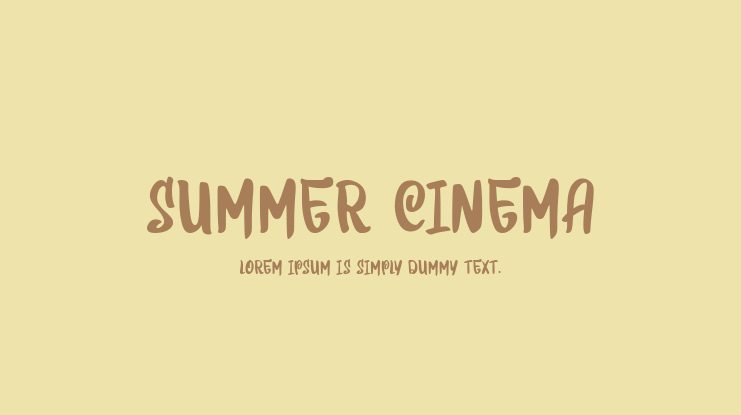 Summer Cinema Font