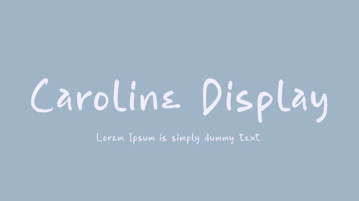 Caroline Display Font