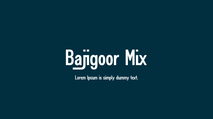 Bajigoor Mix Font Family