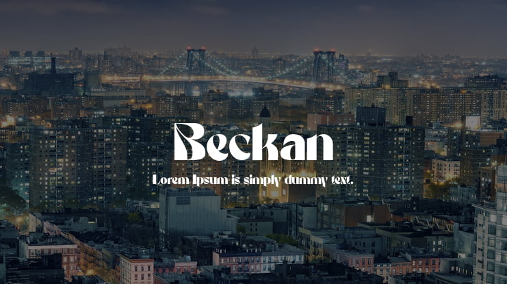 Beckan Font