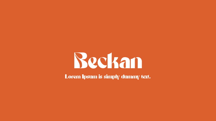 Beckan Font