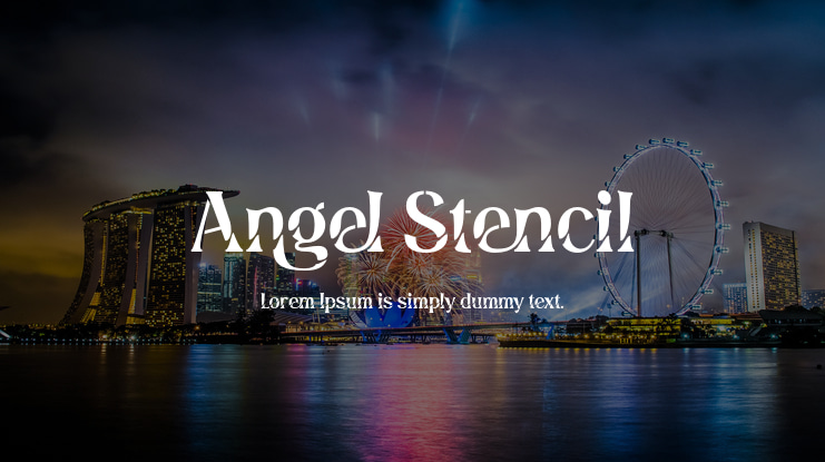 Angel Stencil Font