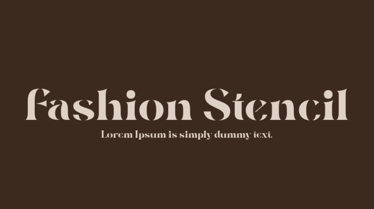 Fashion Stencil Font