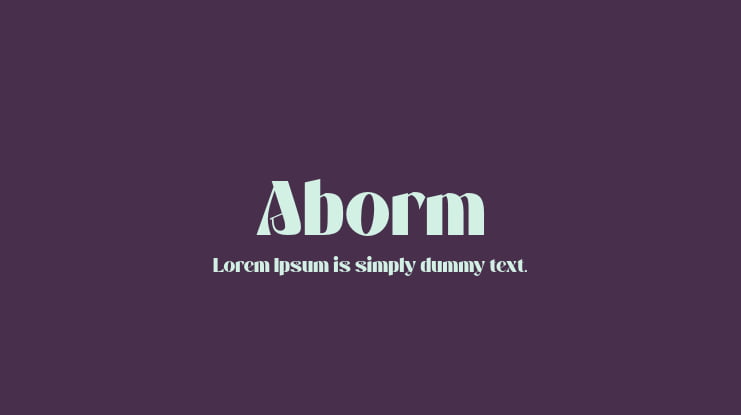 Aborm Font