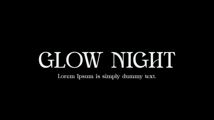 GLOW NIGHT Font