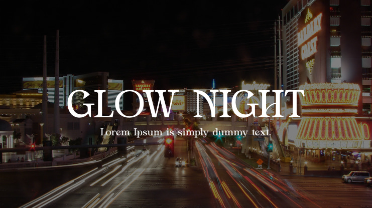 GLOW NIGHT Font