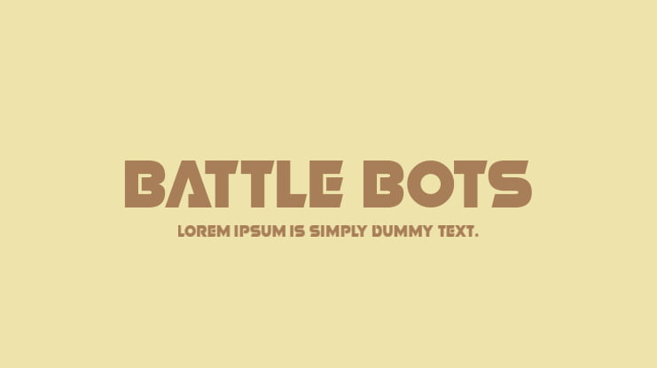 Battle Bots Font Family