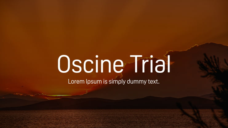 Oscine Trial Font Family