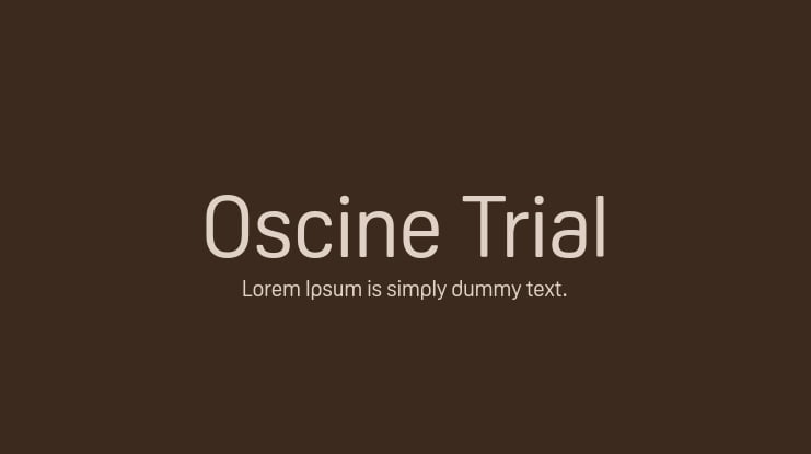 Oscine Trial Font Family
