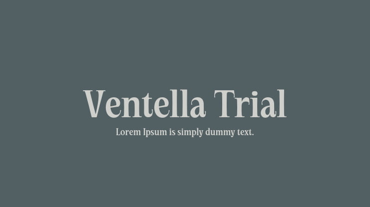 Ventella Trial Font Family