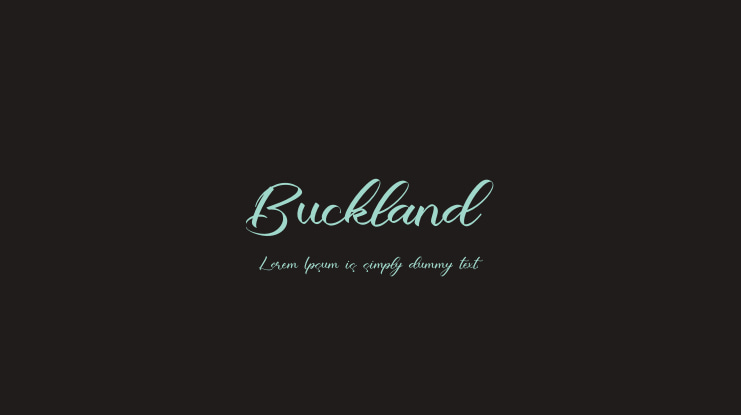 Buckland Font