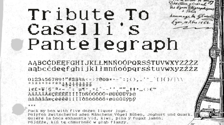 Tribute To Caselli's Pantelegraph Font
