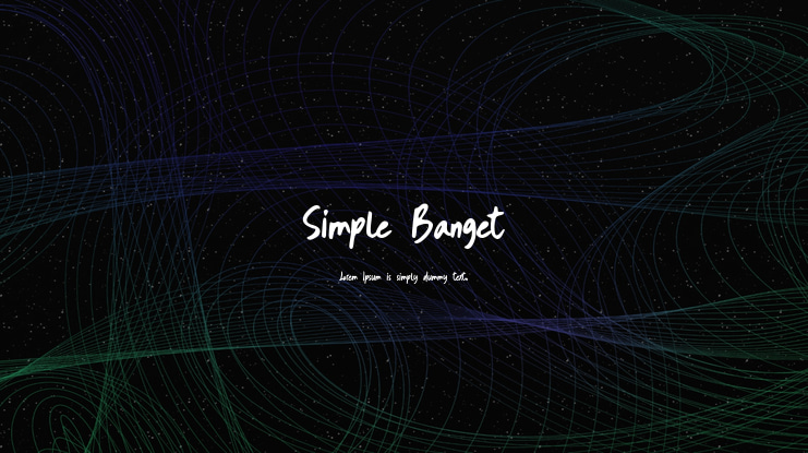 Simple Banget Font