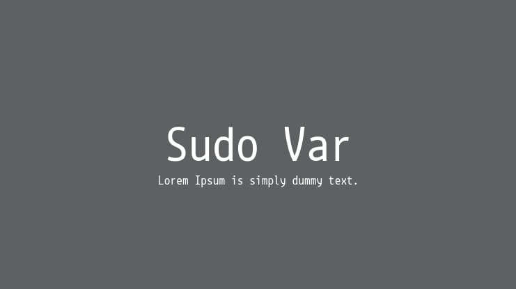 Sudo Var Font