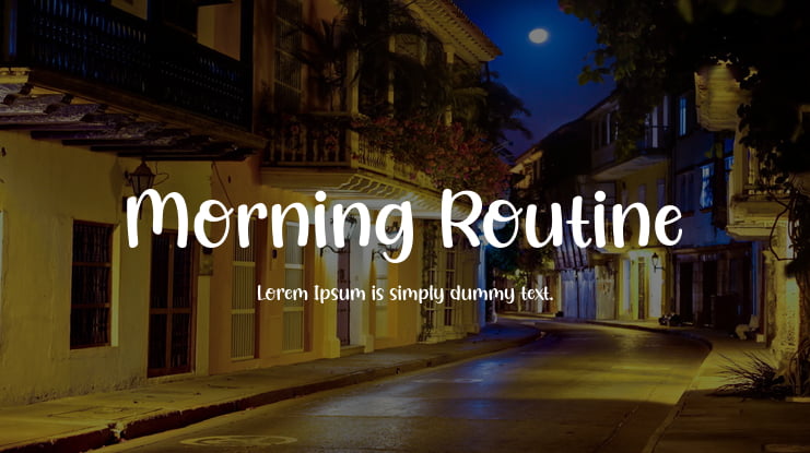 Morning Routine Font